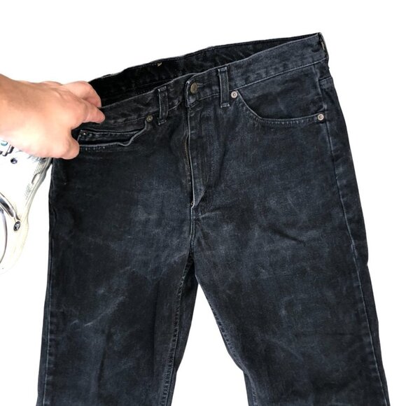 Vintage Levi Orange Tab Jeans Size 33 Black - Picture 10 of 12